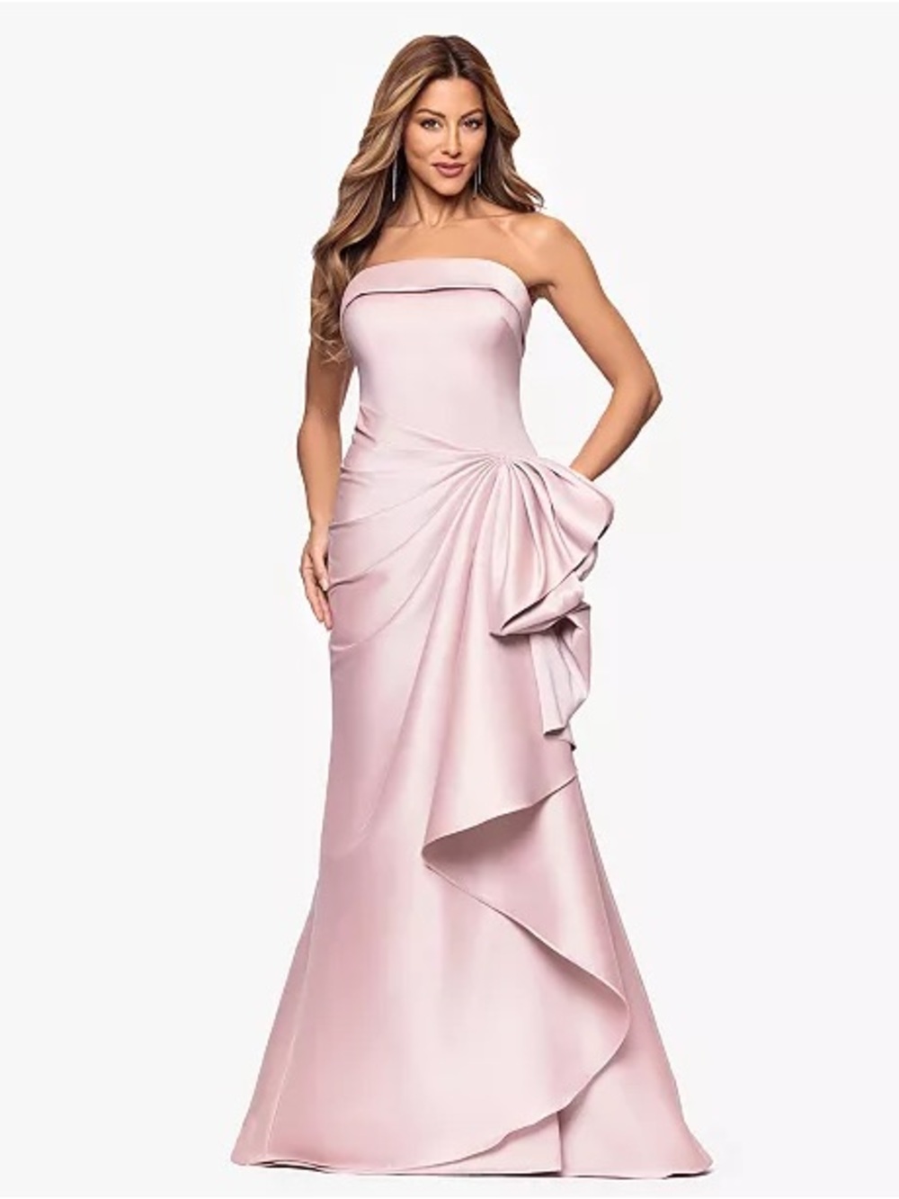 XSCAPE Women's Gathered Strapless Gown